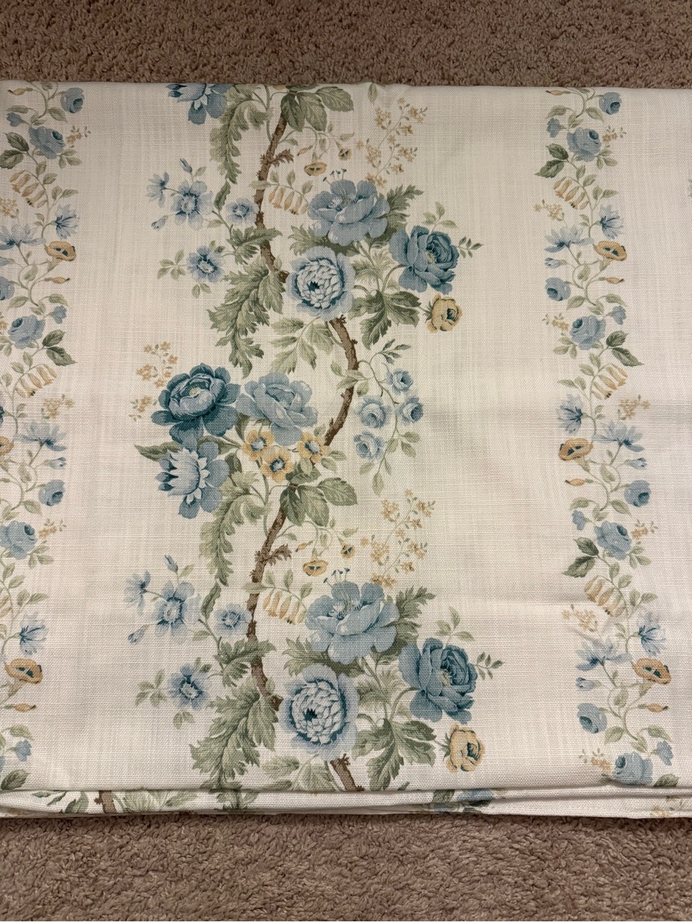 Sanderson Floral Window Curtains - Cotton Hykenham Striped Floral - Picture 2 of 4